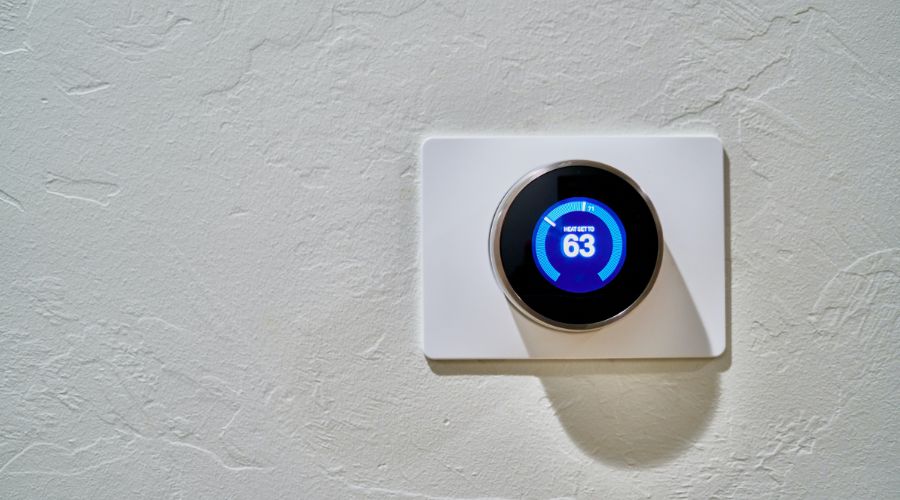 Smart meter installed in a home.